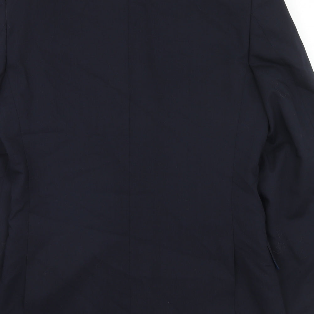 Marks & Spencer Mens Blue Wool Jacket Blazer Size 36