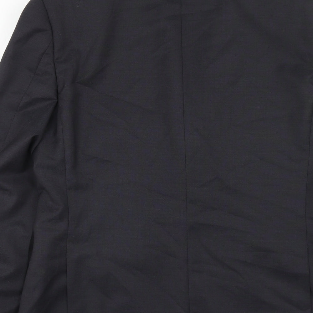 Topman Mens Blue Wool Jacket Blazer Size 40