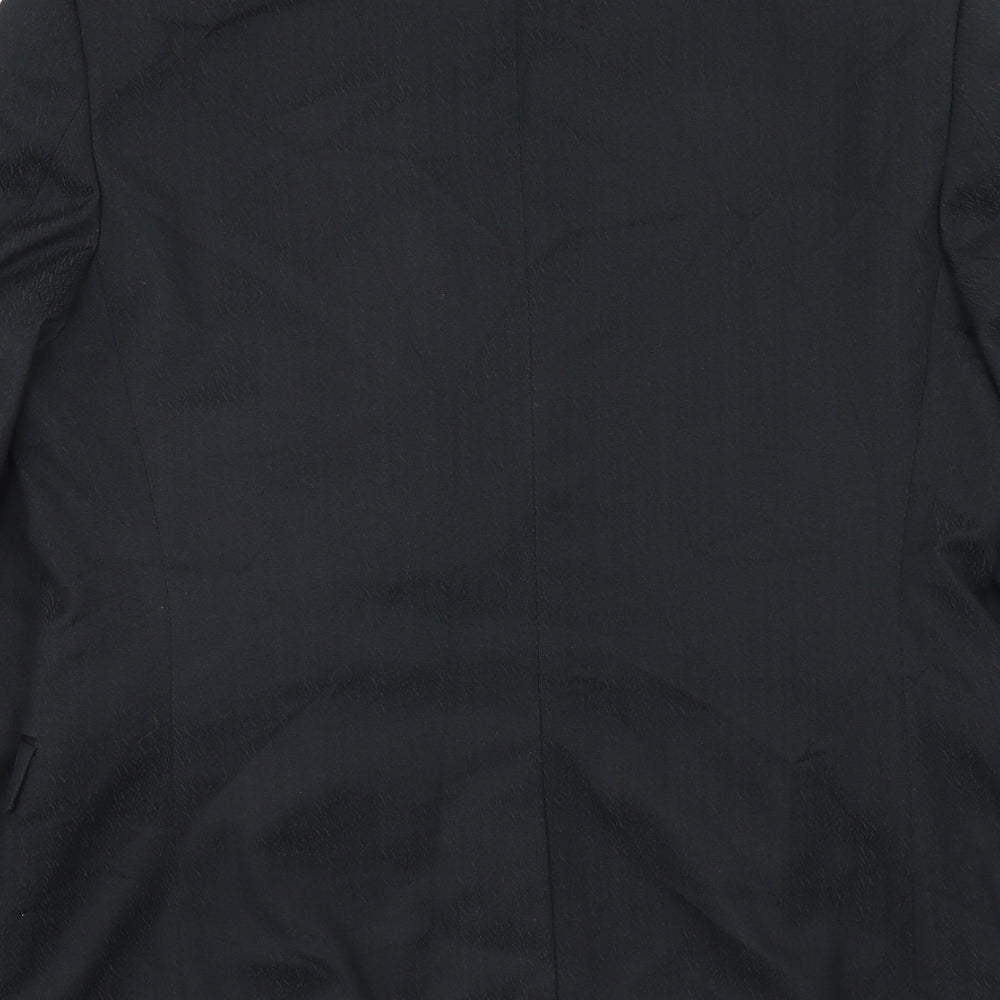 Topman Mens Black Polyester Jacket Blazer Size 40