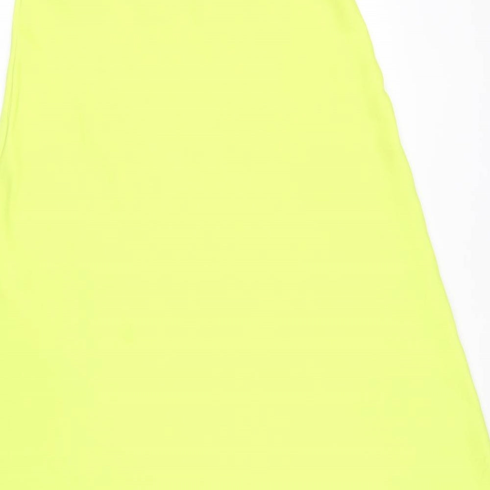 Marks & Spencer Womens Green Polyester Flare Skirt Size 10
