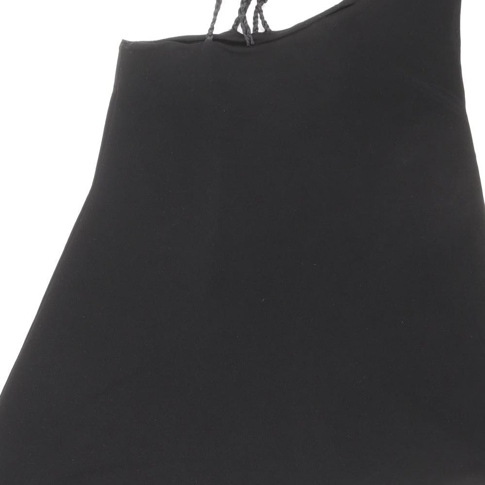 Debenhams Womens Black Polyester Basic Tank Size 10 Square Neck