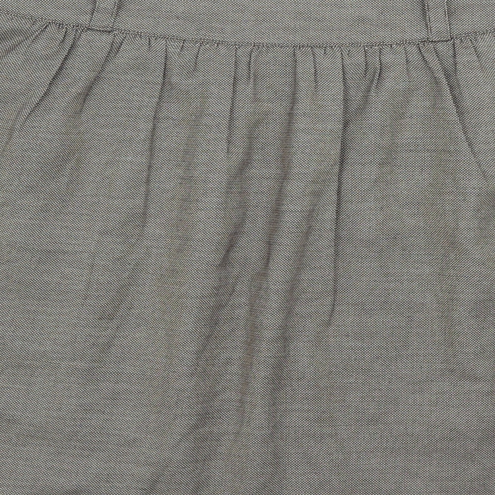 Iora Womens Brown Polyester Mini Skirt Size L Zip