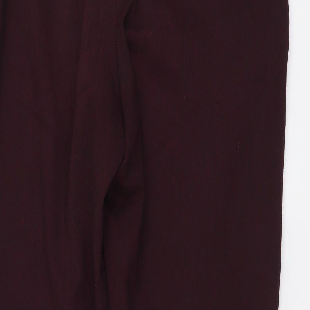 H&M Womens Purple Polyester Trousers Size L L26 in Regular Button