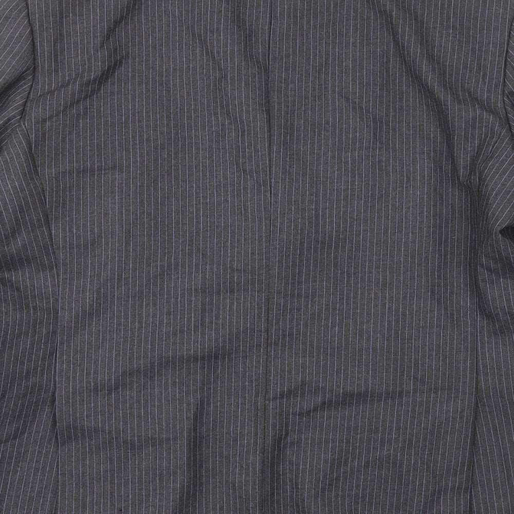 Marks & Spencer Mens Grey Striped Wool Jacket Blazer Size M