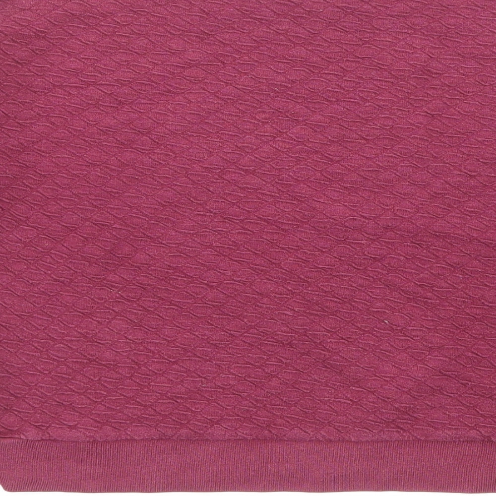 Topshop Womens Purple Cotton Pullover Sweatshirt Size 10 Pullover - Textured Crop