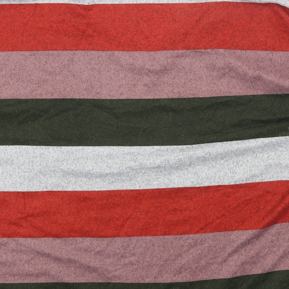 JDY Womens Multicoloured V-Neck Striped Polyester Pullover Jumper Size S
