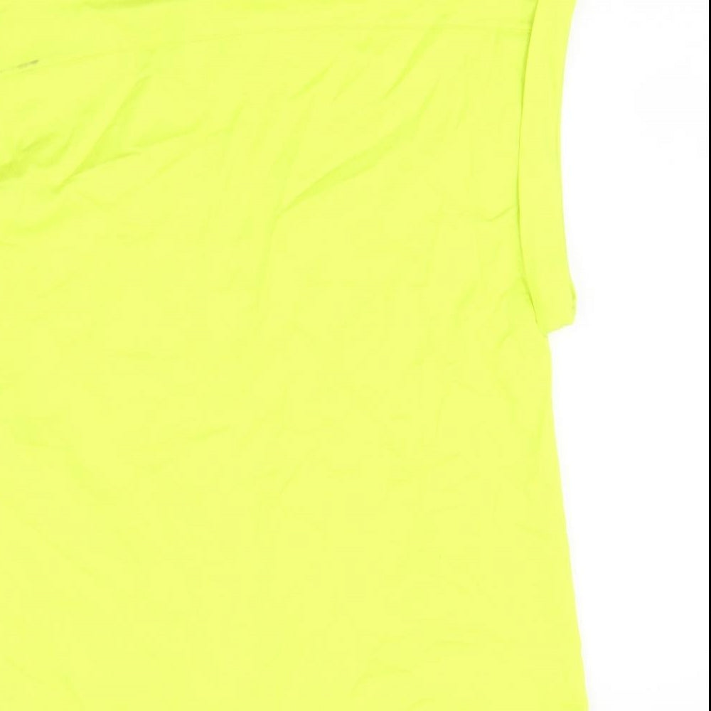 Marks & Spencer Womens Green Viscose Basic Button-Up Size 8 V-Neck