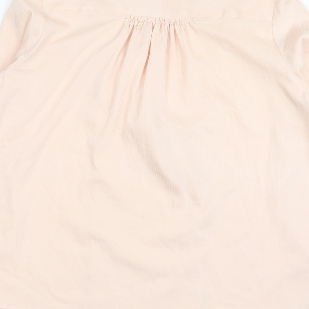 Oasis Womens Pink Polyester Basic Blouse Size XS V-Neck