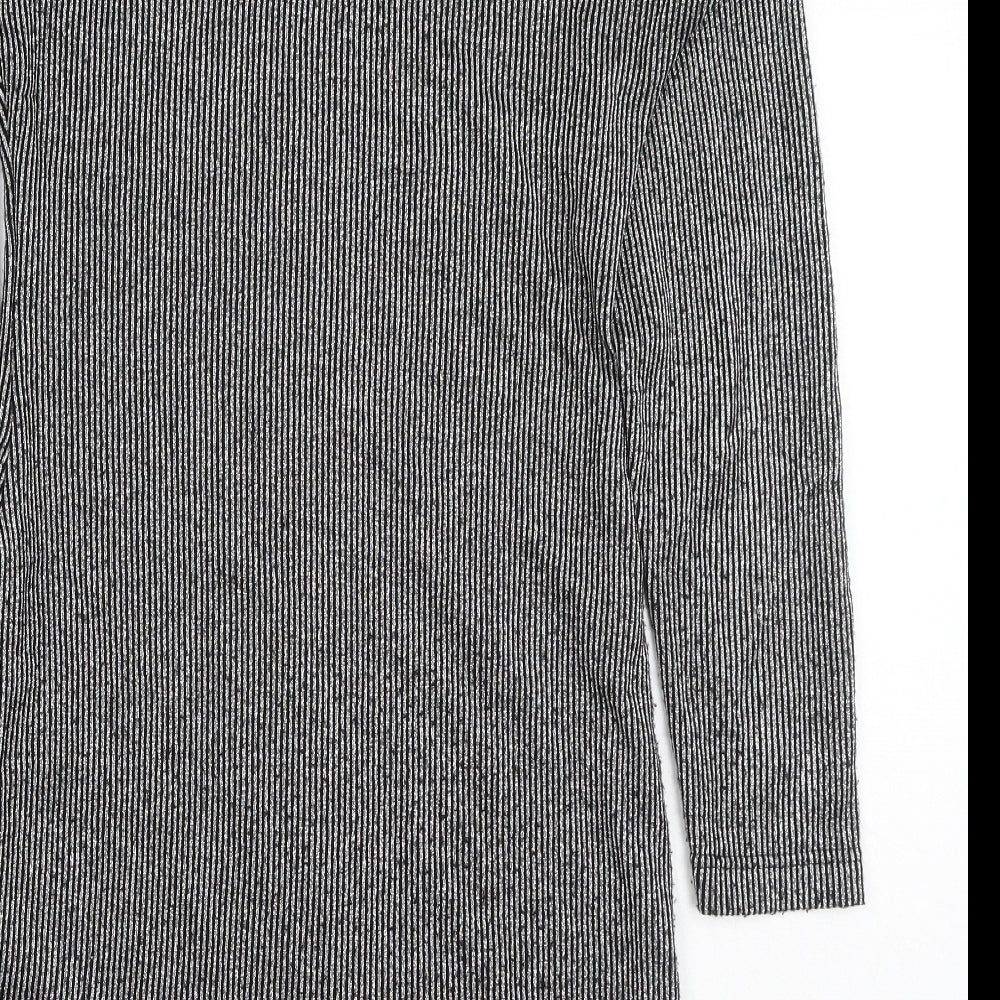 Mango Womens Black Polyester Shift Size M Scoop Neck Pullover