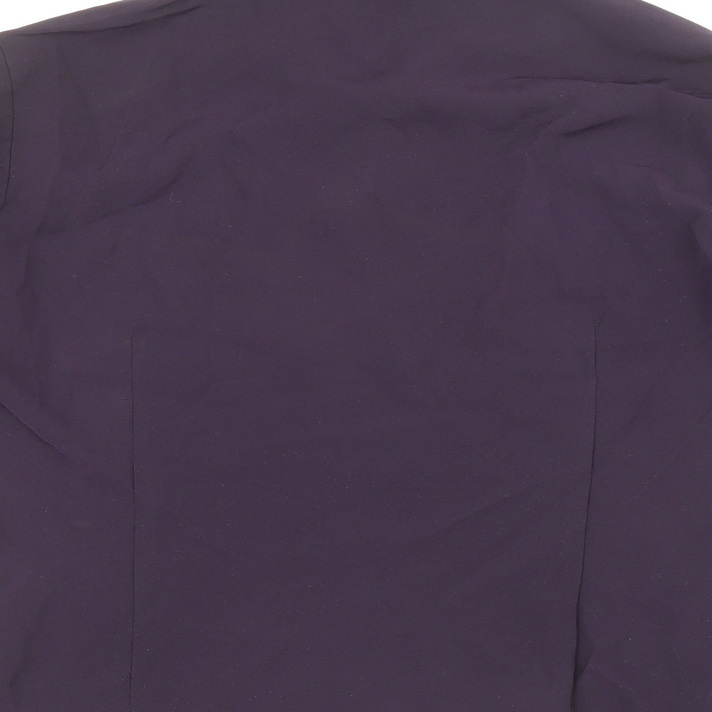 NEXT Womens Purple Polyester Basic Blouse Size 12 Collared