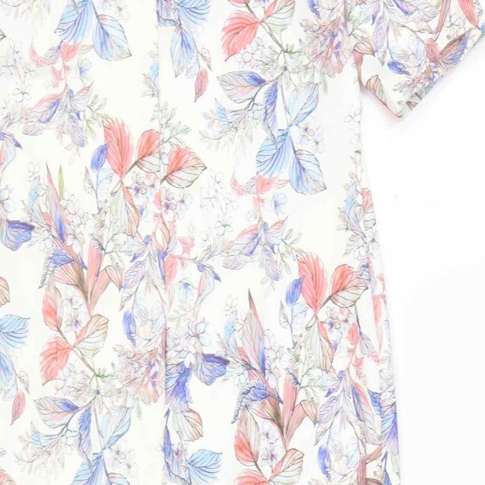 Marks & Spencer Womens Multicoloured Geometric Polyester Shift Size 12 Off the Shoulder Pullover