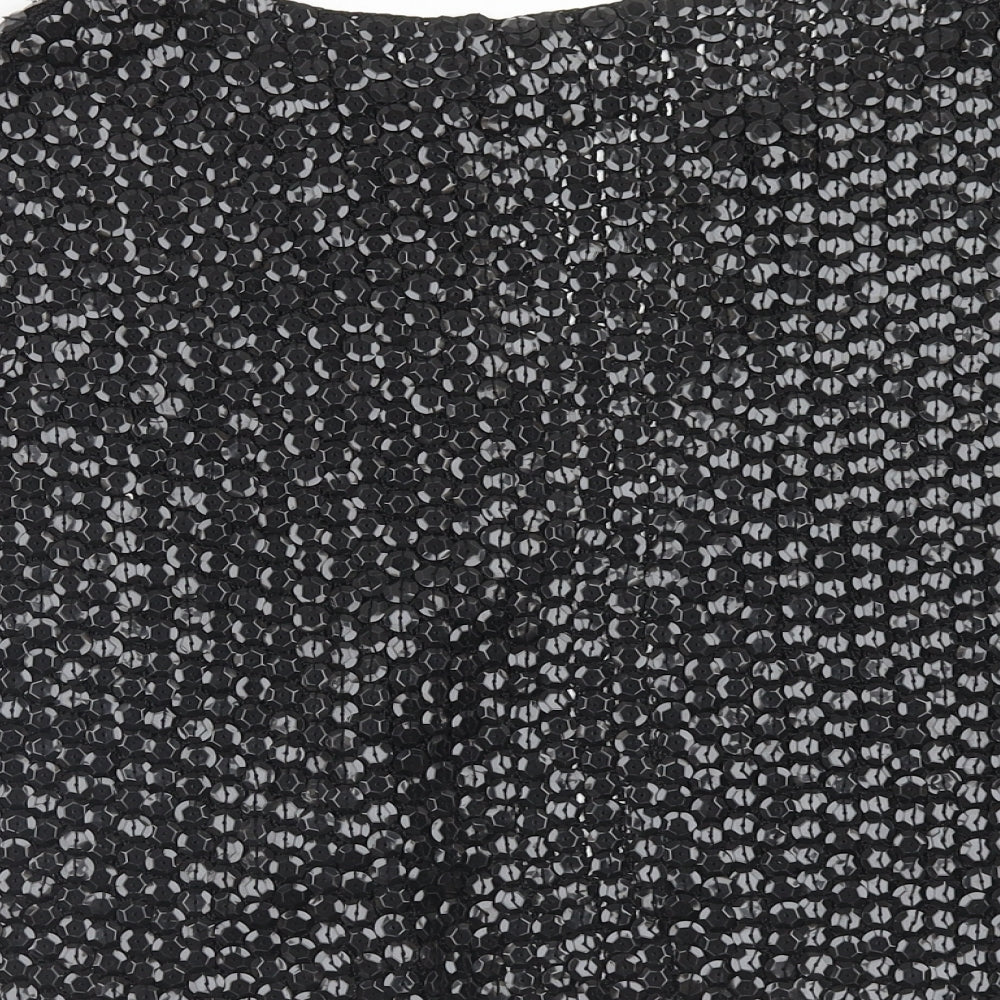 Wallis Womens Black Round Neck Viscose Cardigan Jumper Size L