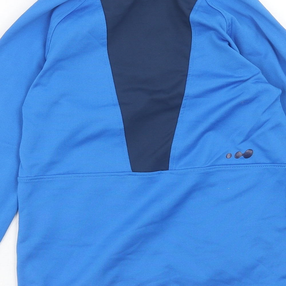 DECATHLON Boys Blue Polyester Pullover Sweatshirt Size 8 Years Zip