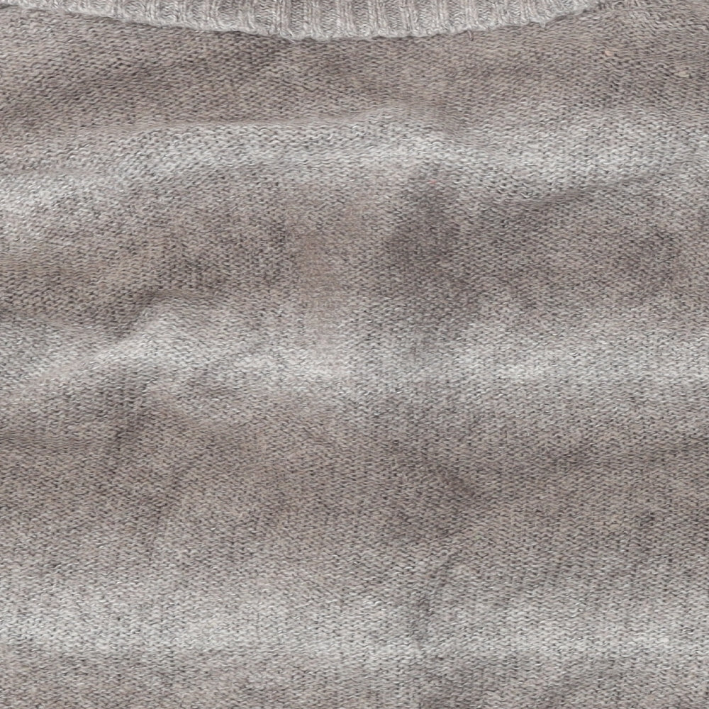 Bonmarché Womens Brown Collared Acrylic Cardigan Jumper Size M