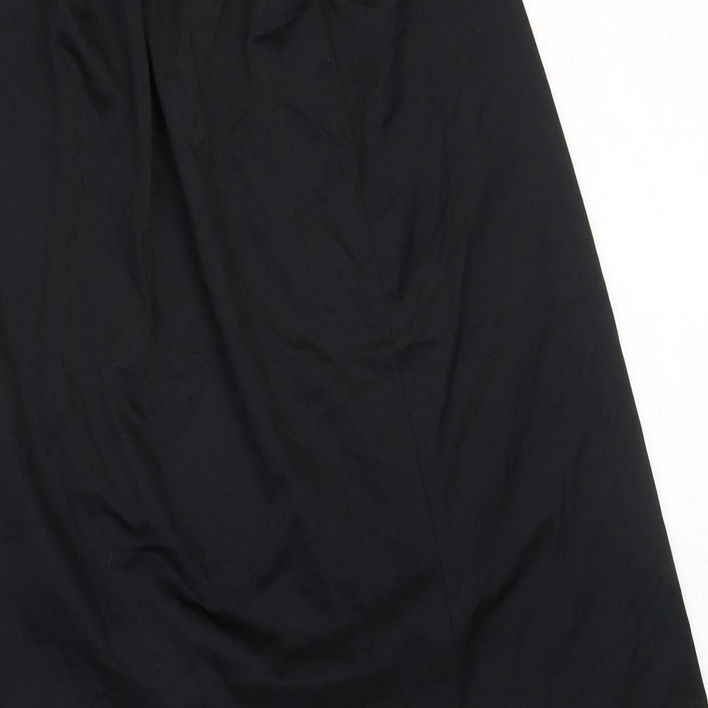 Marks & Spencer Womens Black Polyamide Swing Skirt Size 8 - Size 8-10