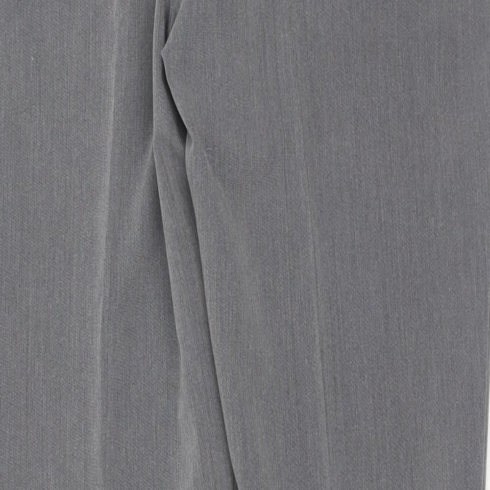 Dorothy Perkins Womens Grey Polyester Carrot Trousers Size 8 Regular Hook & Eye