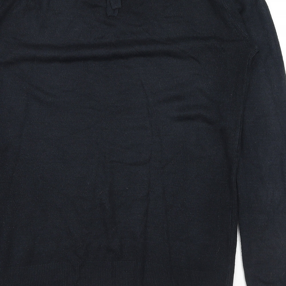 Dorothy Perkins Womens Black Scoop Neck Acrylic Pullover Jumper Size 10