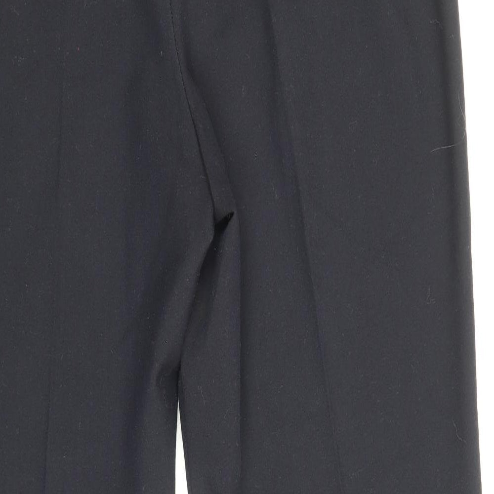 Marks and Spencer Womens Blue Polyester Dress Pants Trousers Size 14 Regular Zip