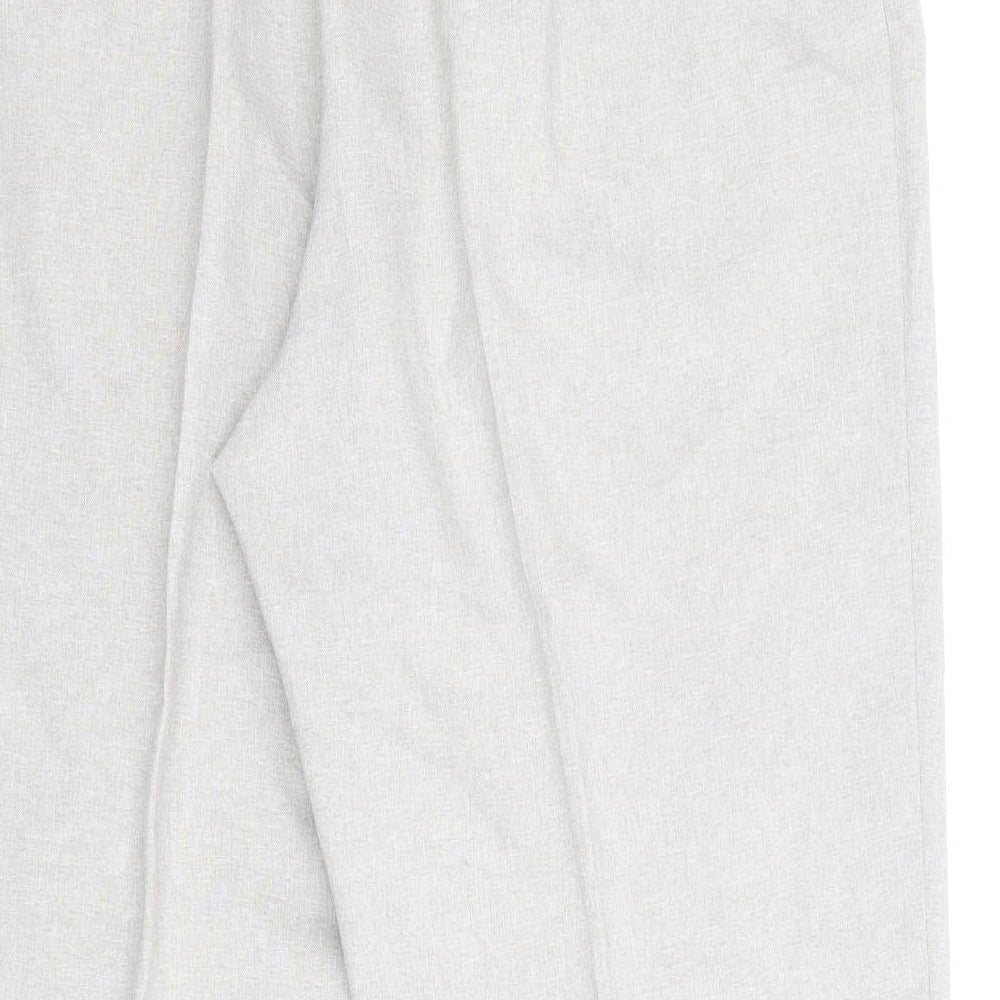 BHS Womens Beige Polyester Trousers Size 14 Regular