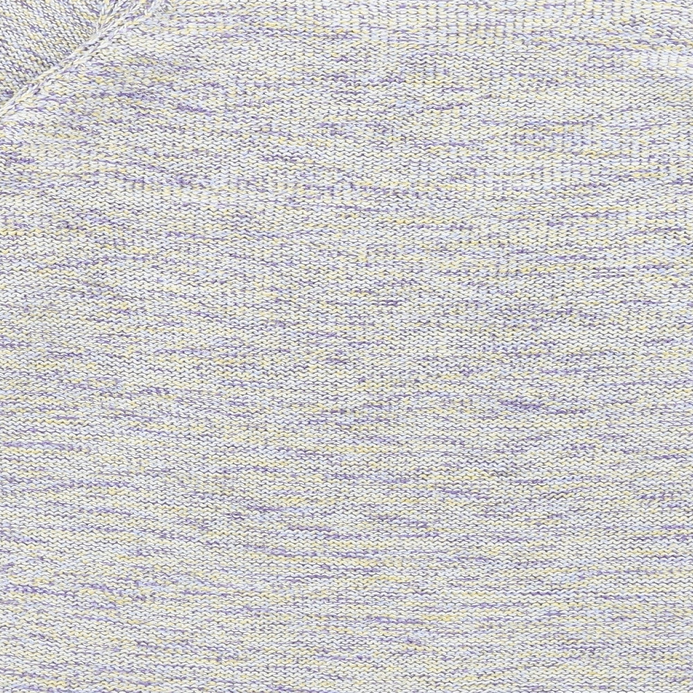 M&Co Womens Purple Boat Neck Cotton Pullover Jumper Size 16