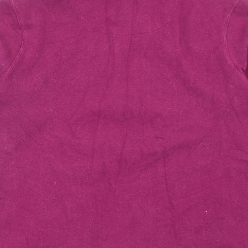 Crew Clothing Purple Cotton Full Zip Sweatshirt Size 10 Zip