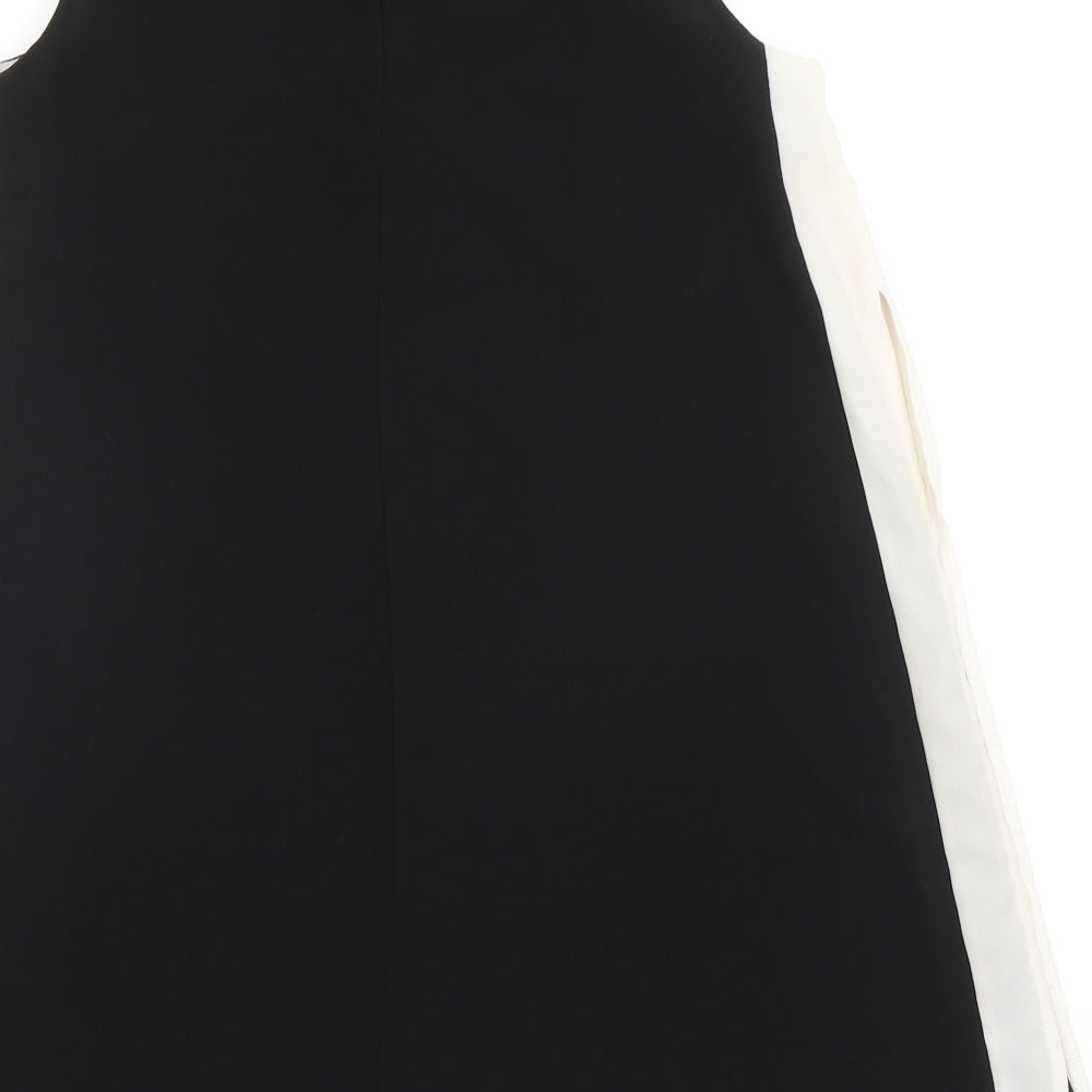 Love Womens Black Polyester Basic Blouse Size M Round Neck