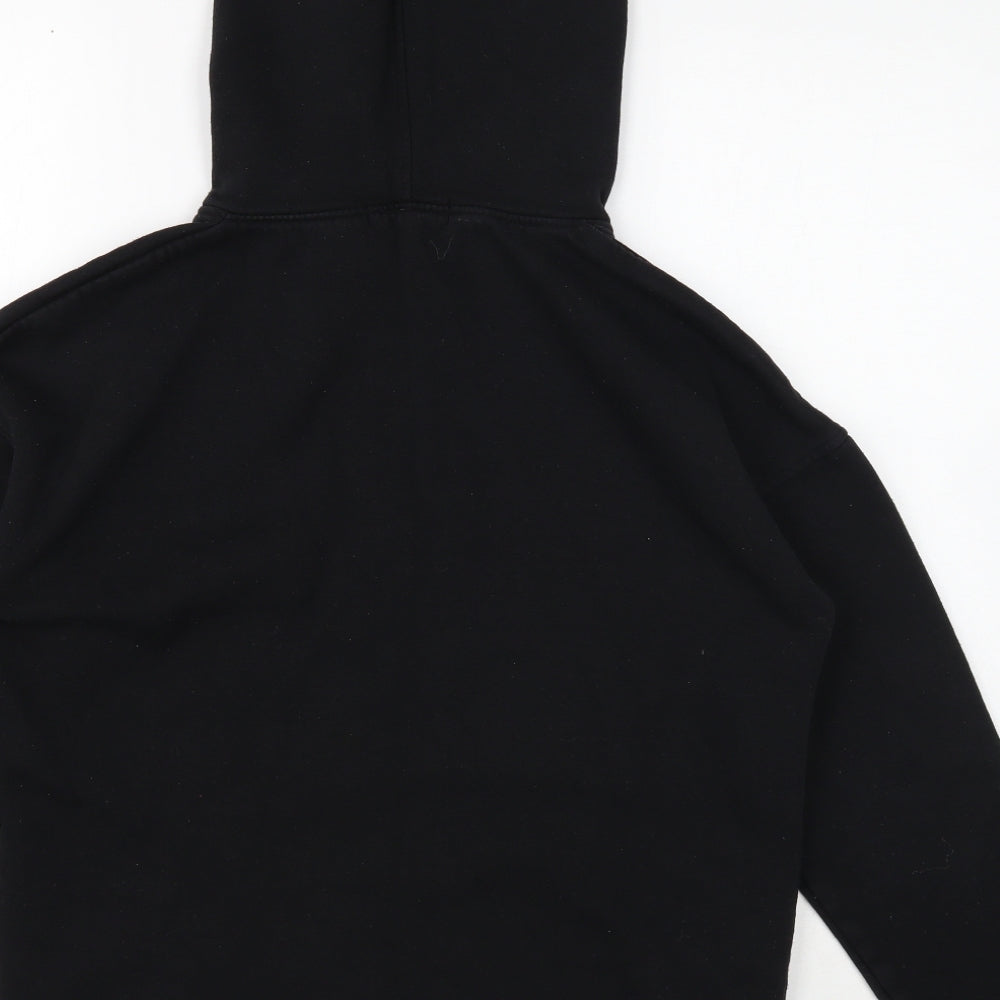 Missguided Womens Black Cotton Pullover Hoodie Size 8 Pullover