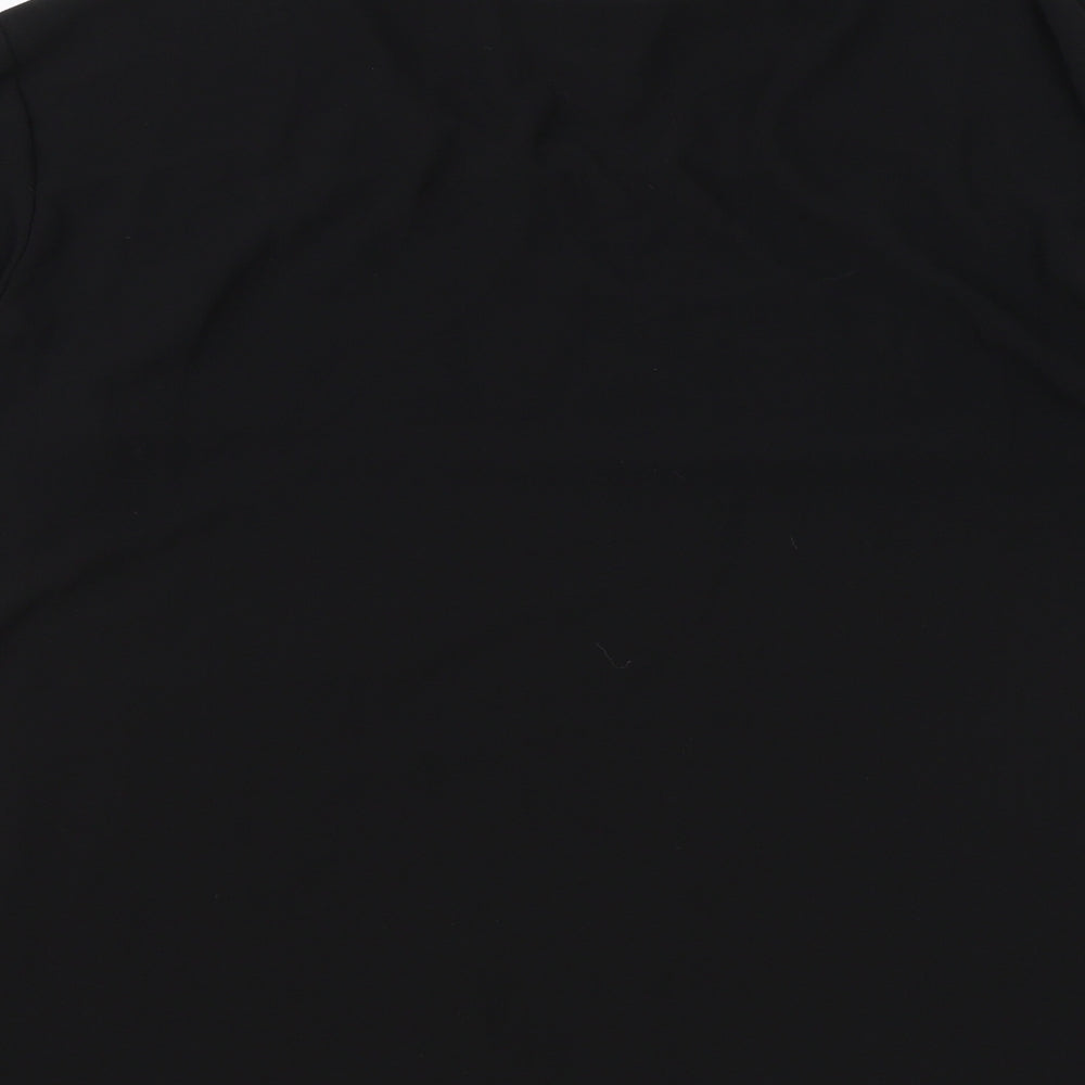 Blue Vanilla Womens Black Polyester Basic Blouse One Size Round Neck