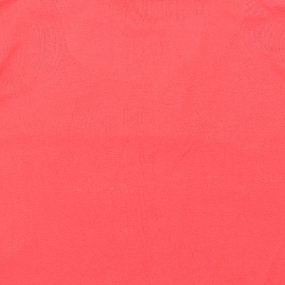 TIGI Womens Red Polyester Basic T-Shirt Size 18 Collared