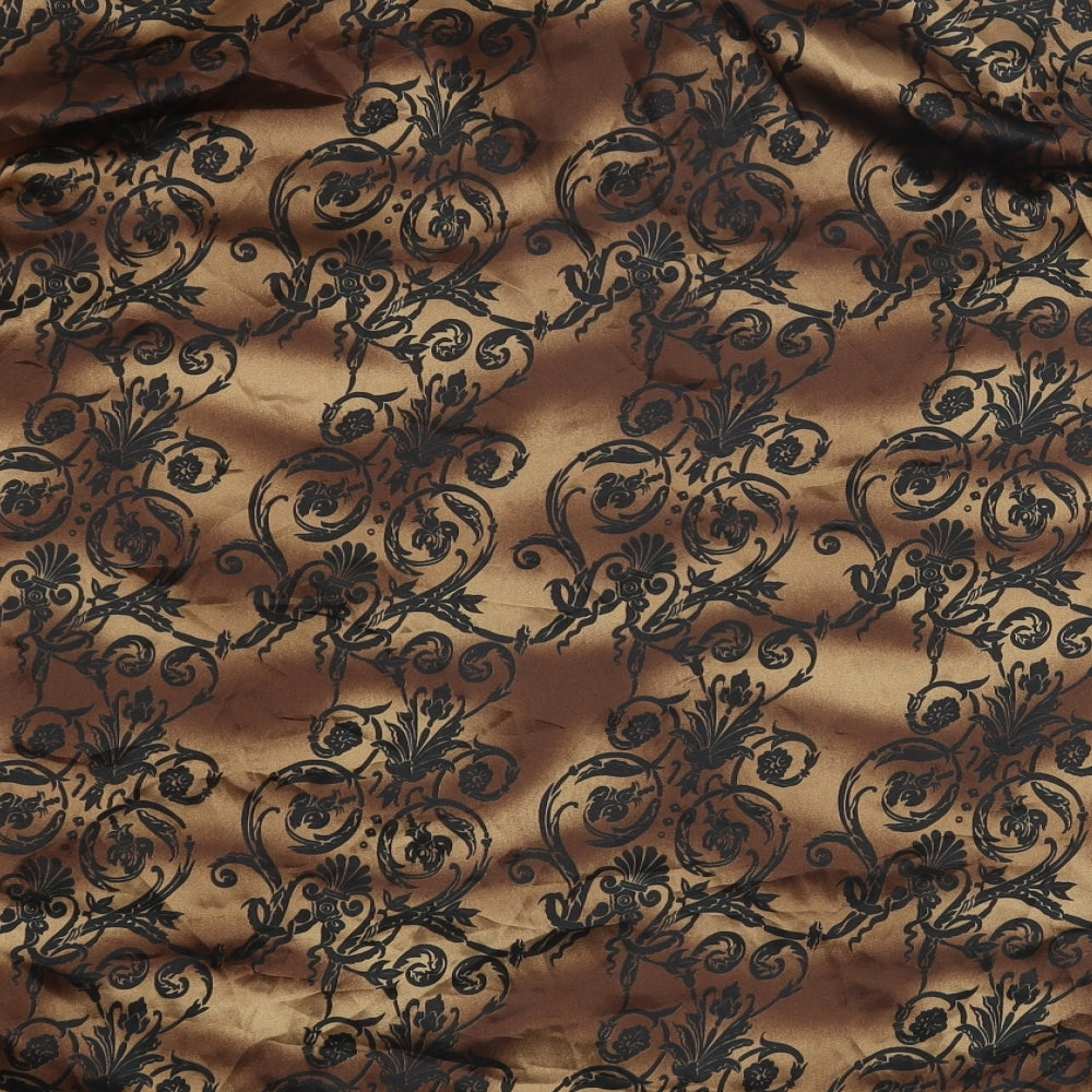 Notations Womens Brown Geometric Polyester Basic Button-Up Size 16 V-Neck