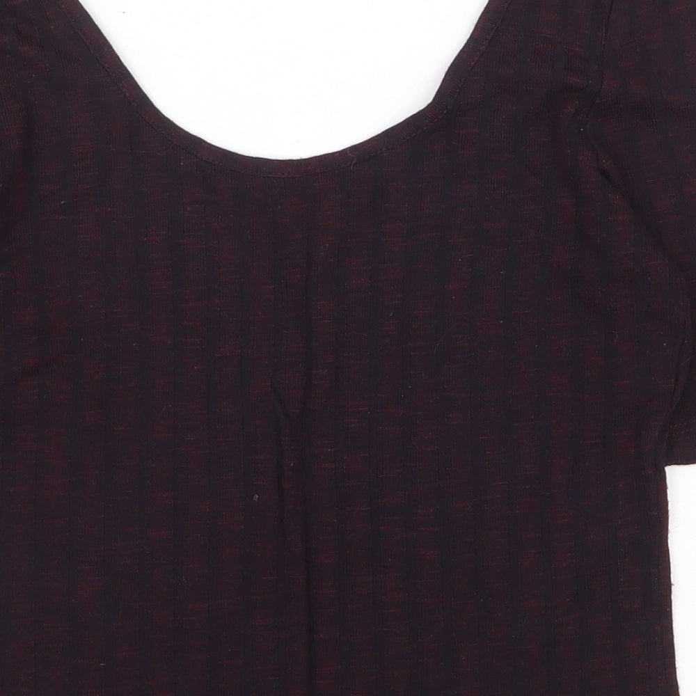 New Look Womens Red Polyester Basic Blouse Size 10 Off the Shoulder