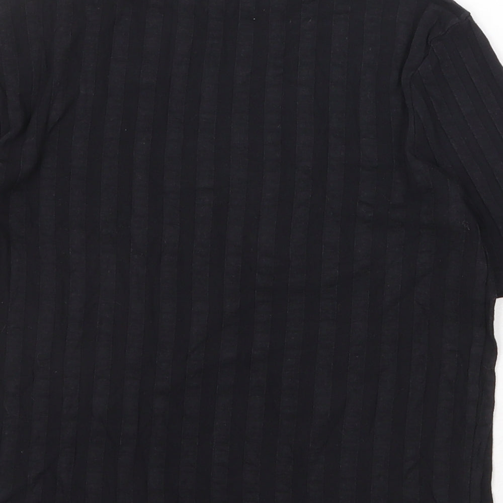 Atmosphere Womens Black Striped Cotton Basic T-Shirt Size 10 Round Neck