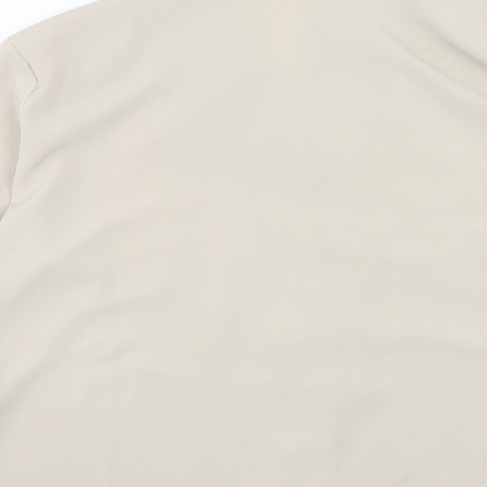 Michael Gold Womens Beige Polyester Basic Button-Up Size 18 Collared