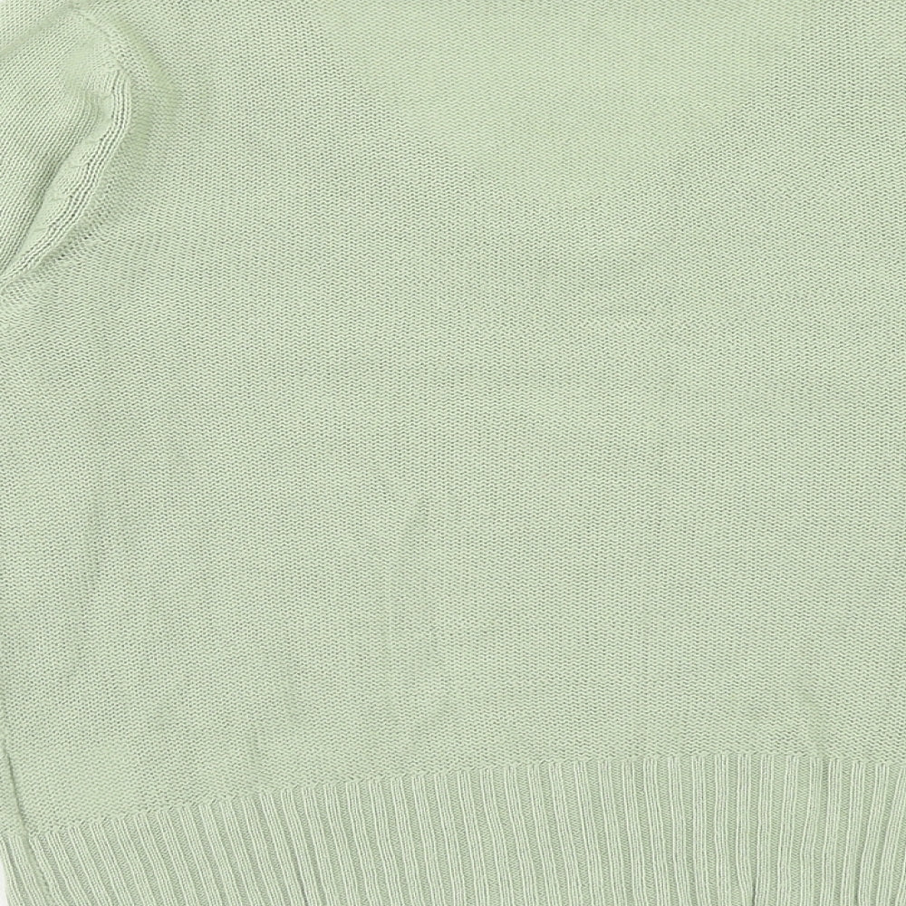 Key West Womens Green V-Neck Cotton Pullover Jumper Size L