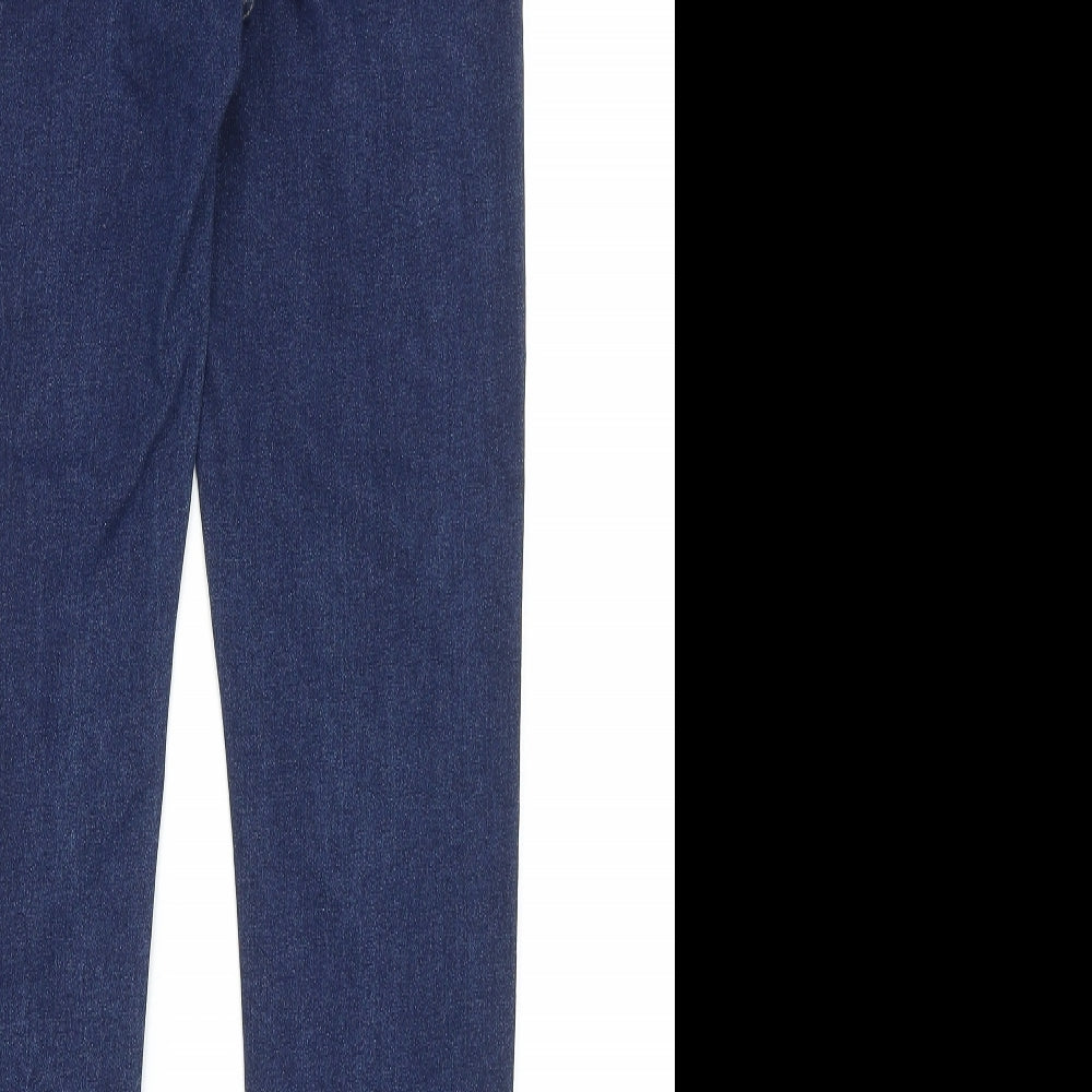 Preworn Womens Blue Cotton Skinny Jeans Size 8 Regular Zip