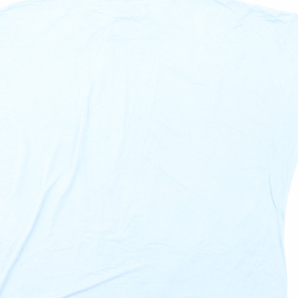 Paramour Womens Blue Viscose Basic T-Shirt Size M Scoop Neck