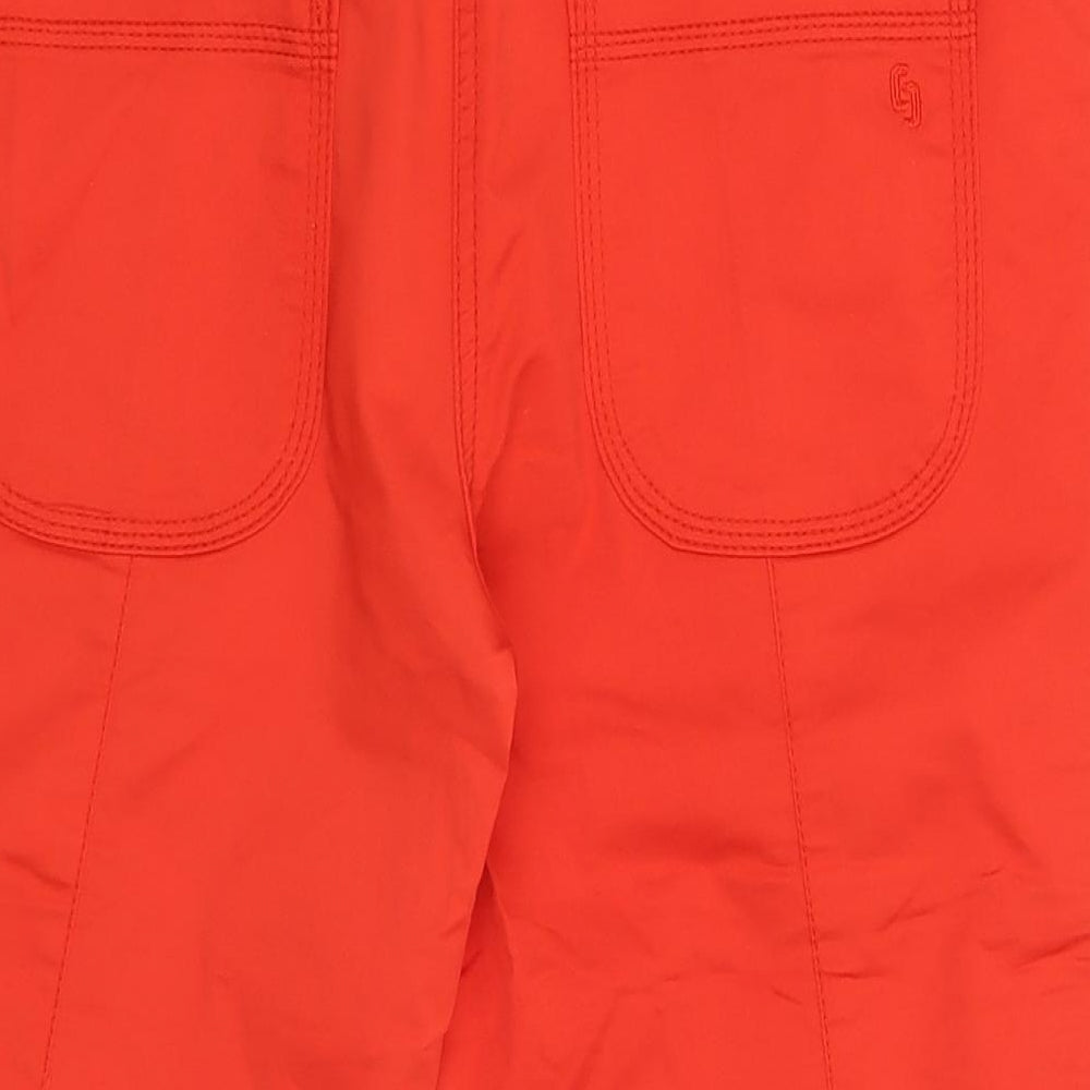 Casall Womens Red Polyamide Cropped Trousers Size 12 Regular Zip