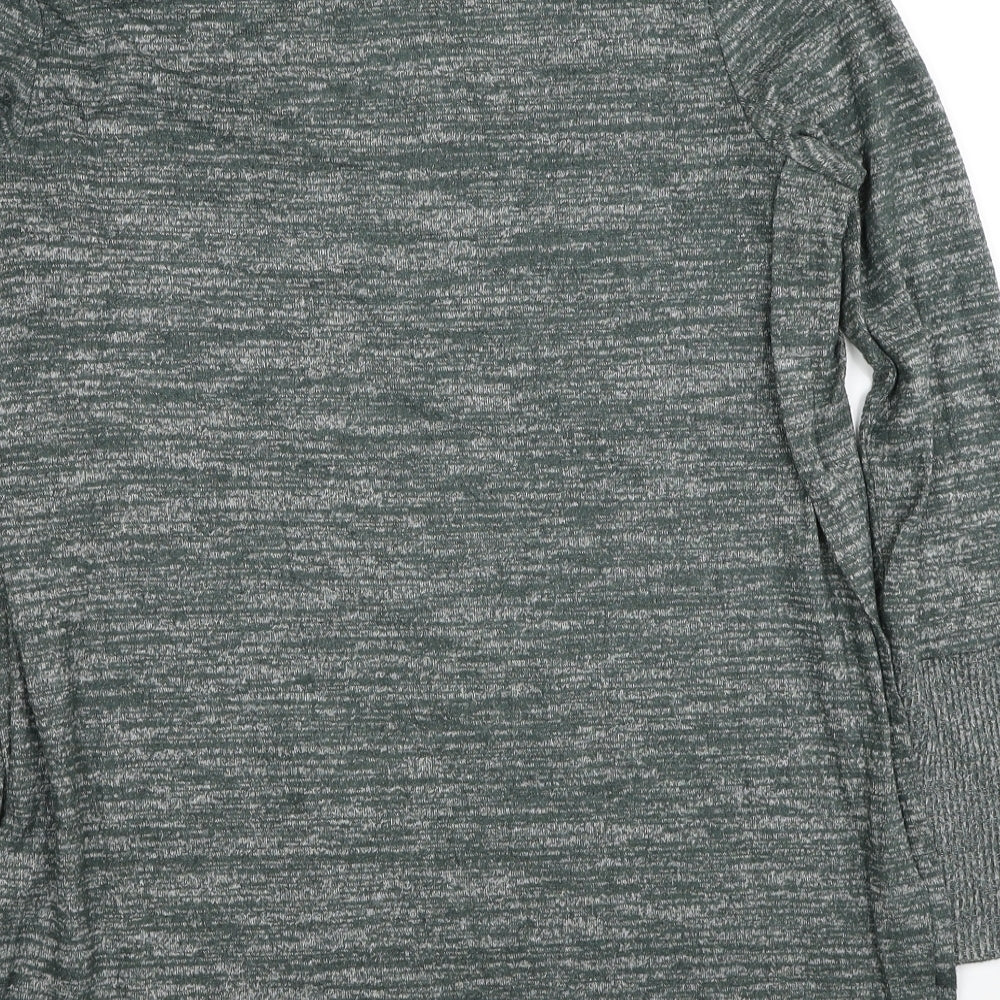 Deane & White Womens Green Scoop Neck Polyester Pullover Jumper Size 12