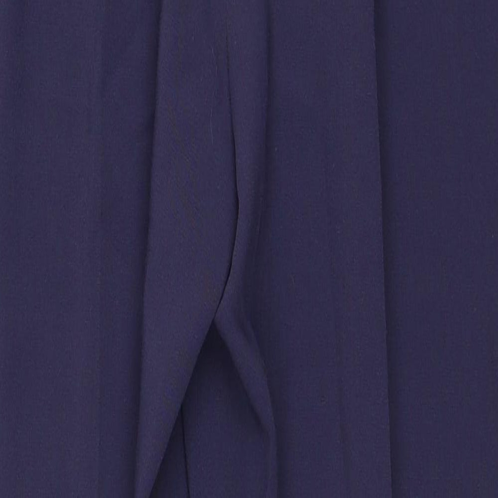 Preworn Womens Blue Polyester Dress Pants Trousers Size 33 in Regular Zip