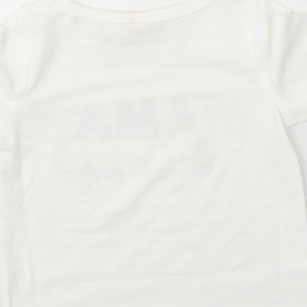 Preworn Boys White Polyester Basic T-Shirt Size 12 Months Round Neck Pullover - Mama's Boy