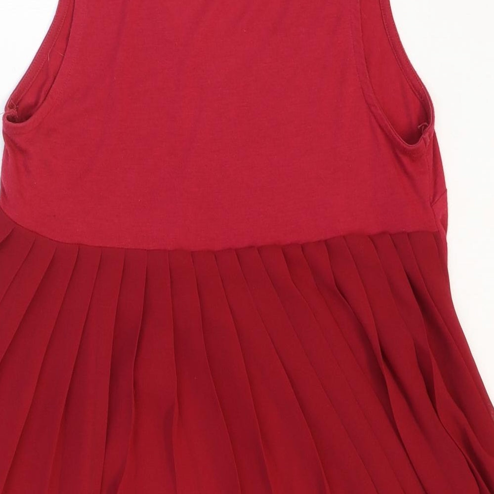 NEXT Womens Pink Polyester Basic Tank Size 8 V-Neck