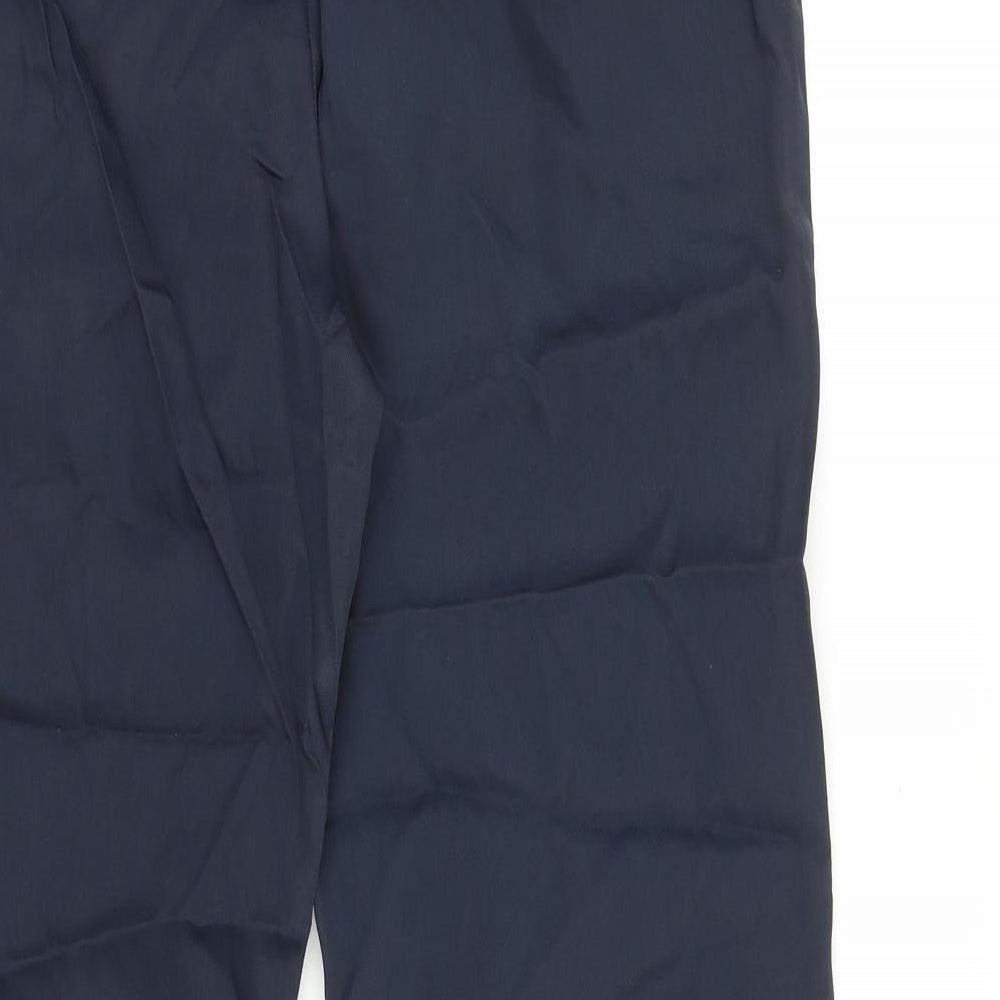 Miss Selfridge Womens Blue Polyester Trousers Size 14 L30 in Regular Tie