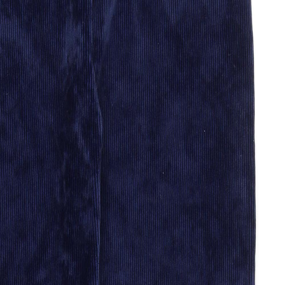 Preworn Womens Blue Polyester Jogger Trousers Size 27 in L26 in Regular - Ribbed