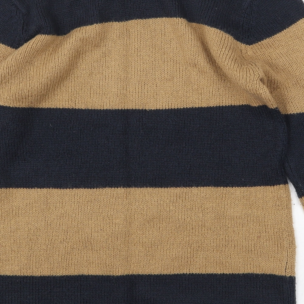 Atmosphere Womens Multicoloured Round Neck Striped Acrylic Pullover Jumper Size 10