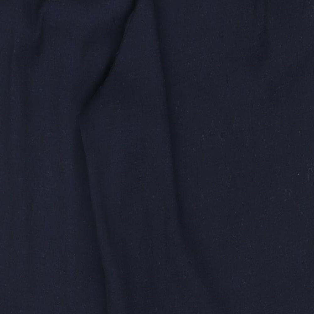 Marks and Spencer Womens Blue Polyester Trousers Size 14 Regular Zip