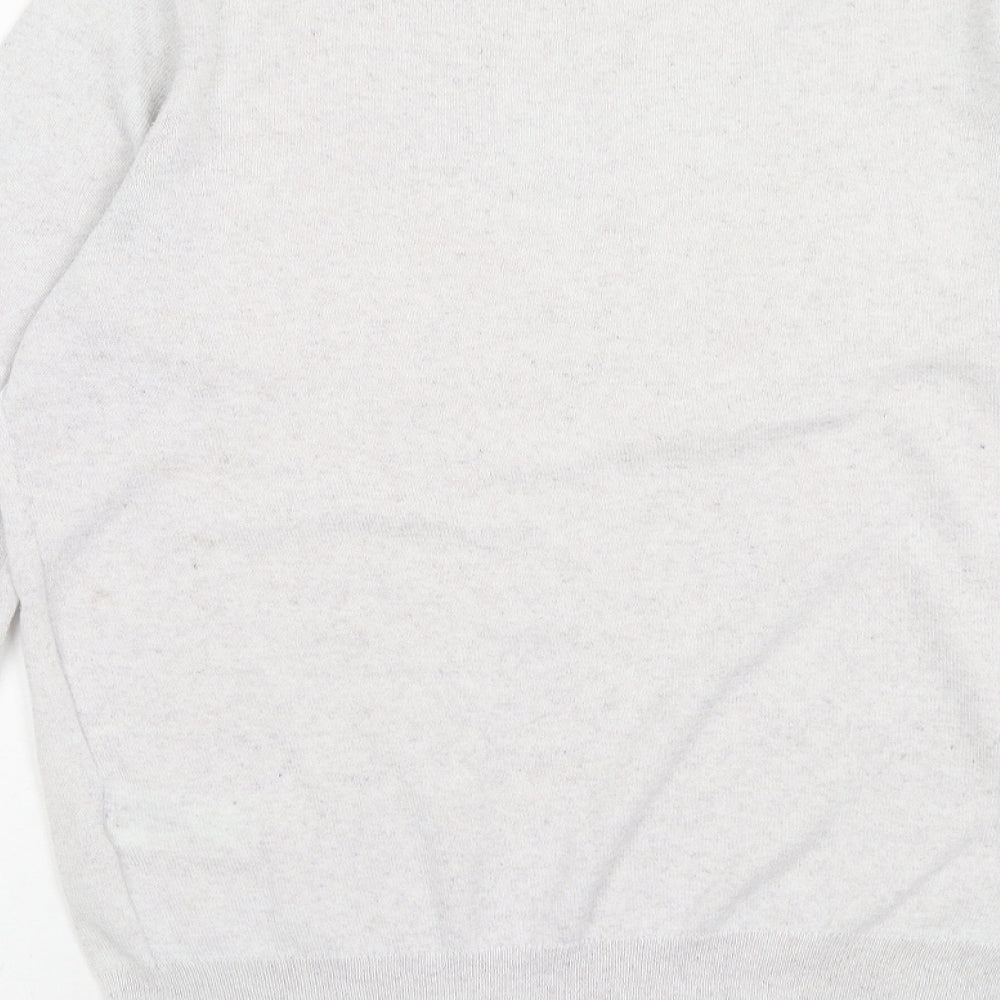 Warehouse Womens Grey Round Neck Acrylic Pullover Jumper Size 14