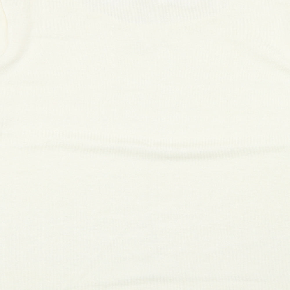 Bonmarché Womens Ivory Square Neck Acrylic Pullover Jumper Size L