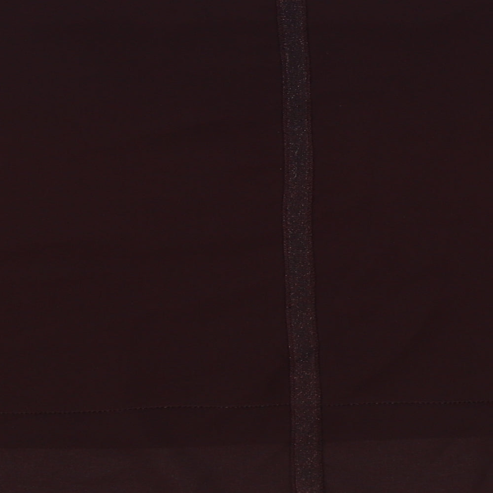 Mint Velvet Womens Purple Viscose Basic T-Shirt Size 12 Round Neck