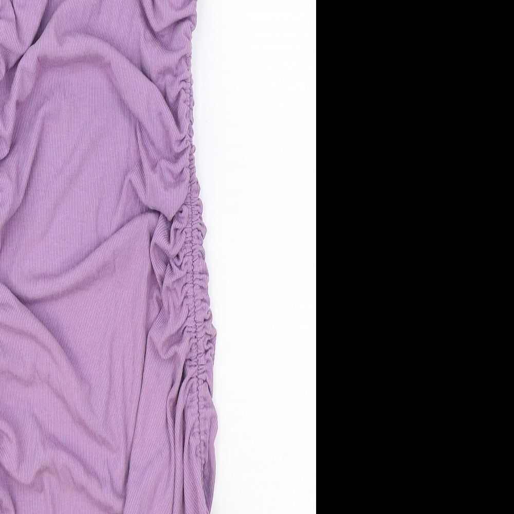 Bailey Rose Womens Purple Rayon Bodycon Size S Round Neck Pullover