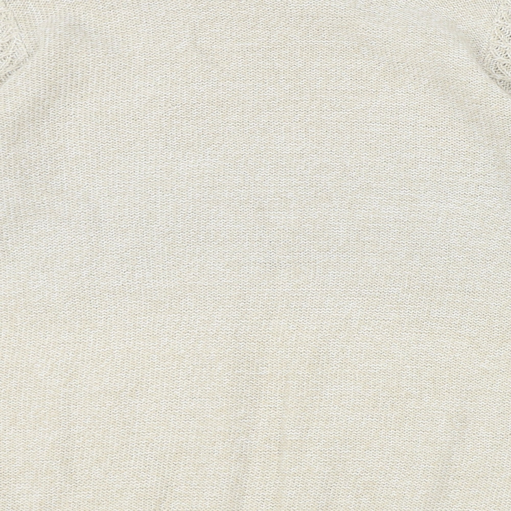 ISLE Womens Brown Round Neck Acrylic Pullover Jumper Size M